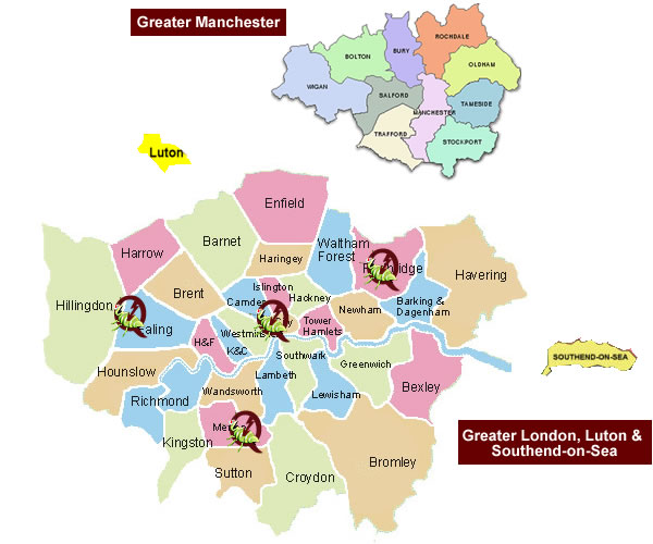 London and M25 Map